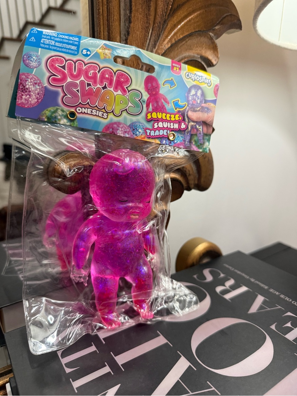 Onesies Pink Glitter Squeeze Figure